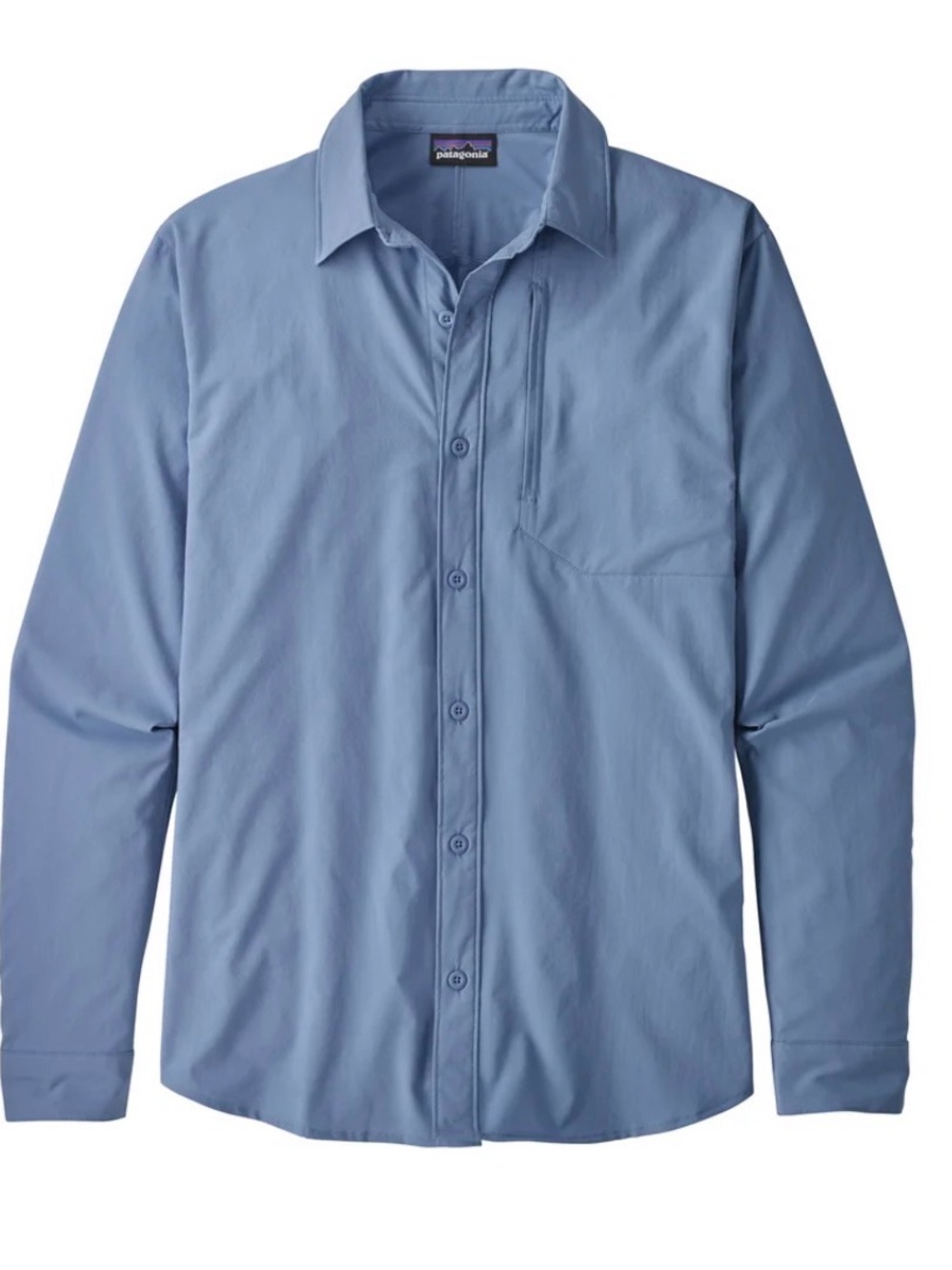 Patagonia Men's Light Blue Long-Sleeved Skiddore Shirt
